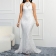White Lace Sleeveless Embroidery Bodycon Evening Formal Maxi Dress