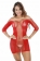 Red Fishnet See-through Chemise Dress