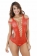 Red Lace Open Gusset Teddy Lingerie