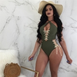 Green Bandage Sexy Swimsuit