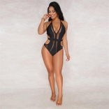 Black One-Piece Swimwear