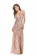 Beige Low-cut Sequins Halter Sexy Long Dresses