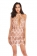 Golden Sleeveless Deep V-Neck Halter Sequins Mini Dress