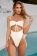 White Sleeveless Halter One-Piece Swimwear