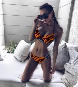 Orange Halter LOVE Sexy Swimwear