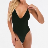 Black Sexy One-Pieces Swimsuit