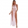 White Sleeveless Mesh Women Beach Dress