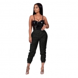 Black Sequins Women Fashion Trouser