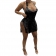 Black Halter V-Neck Sequins Club Dress