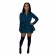 RoyalBlue Long Sleeve V-Neck 2PCS Women Fashion Coat