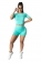 LightBlue Short Sleeve O-Neck Women Short Sets