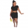 Black Short Sleeve Women Sexy 2PCS Bandage Pant Sets