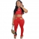 Red Sleeveless O-Neck 2PCS Bodycons Women Sexy Jumpsuit