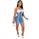 Sleeveless Halter Low-Cut Jeans Bandage Mini Dress