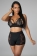 Black Halter V-Neck Lace Sexy Women Pants Set