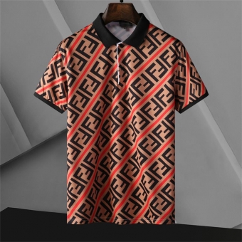 Khaki Short Sleeve Printed Men's Fashion T-Skirt