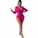 RoseRed Long Sleeve Low-Cut V-Neck Sexy Women Club Mini Dress