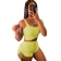 Yellow Sleeveless Cotton Halter Women Short Sets Dress