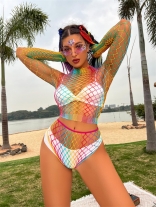 Colors Net Sexy Women Romper Bodystockings