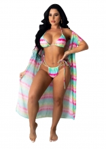 Pink Fashion Sexy Printed Women Beach Wear Sets