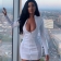 White Deep V-Neck Zipper Long Sleeve Bodycon Mini Dress