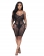 Black Low-Cut Lace Sleeveless Lace-up Rings Sexy Romper Lingerie