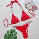 Red Sexy Diamond Women Swimwear