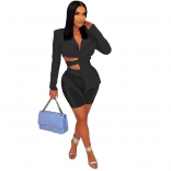 Black Mesh Bandage Long Sleeve Sexy Bodycon Women Romper Dress