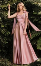 Pink Sleeveless Low-Cut Halter Fashion Maxi Jersey Dress