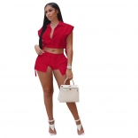 Red Sexy Women Club Dress Sets