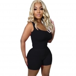 Black Straps Sexy Women Slim Sports Dress