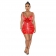 Red Halter Low-Cut V-Neck Rhinestone Bodycon Mini Dress