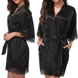 Black Sexy Women Lace Sleepwear