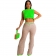 Green Hollow-out Sweater Fashion Sexy Women Sport Dress