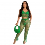 Green Sexy Knitted Beach Set