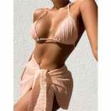 LightPink Sexy Split Bikini Three Piece Swimsuit Women