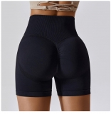 Black High Waist Yoga Shorts Seamless Cycling Gym Shorts Women