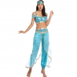 Aladdin Lantern Jasmine Princess Dress COS Uniform