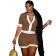 Khaki Women's Buttons V-Neck Hollow Out Sexy Shorts Two Piece Pant Set