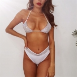 White 1 Sexy Diamonds Underwears Women Bikini Swimwears