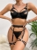 Black Straps Erotic Lingerie Bra Bandage Sexy Lingerie Underwear Sets