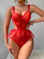 Red Sexy One Pieces Lace Sexy Lingeries
