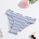 Blue Striped Sexy Briefs Women G-Thong Underwear