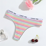 Pink Striped Sexy Women G-Thong Underwear
