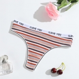 Coffee Striped Sexy Women G-Thong Underwear