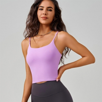 Purple Women Sexy Paded Gym Sports Casual Camisole Underwear