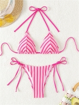 Rose Red Sexy Velvet Party Swimming Bikini Sets