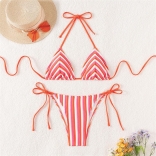 Orange Red Sexy Velvet Party Swimming Bikini Sets