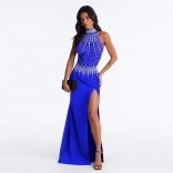 Black Halter Lace Waist Fashion Mini Skirt Club Dress