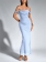 Light Blue Off Shoulder Mesh Ruched Pleated Women Luxury Women Evening Dress